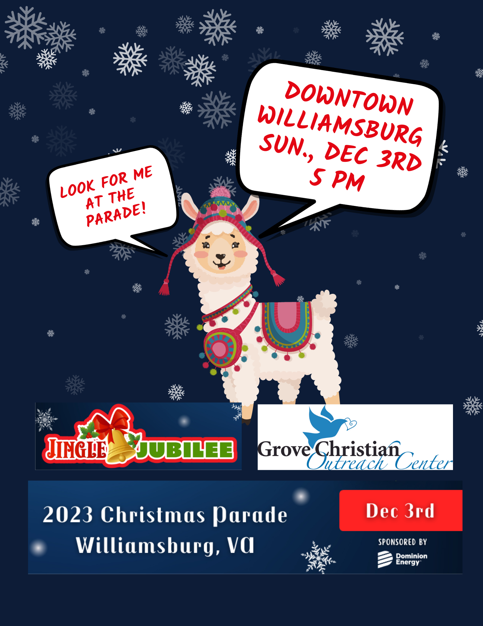 2023 Williamsburg Chamber of Commerce Parade "Jingle Jubilee"